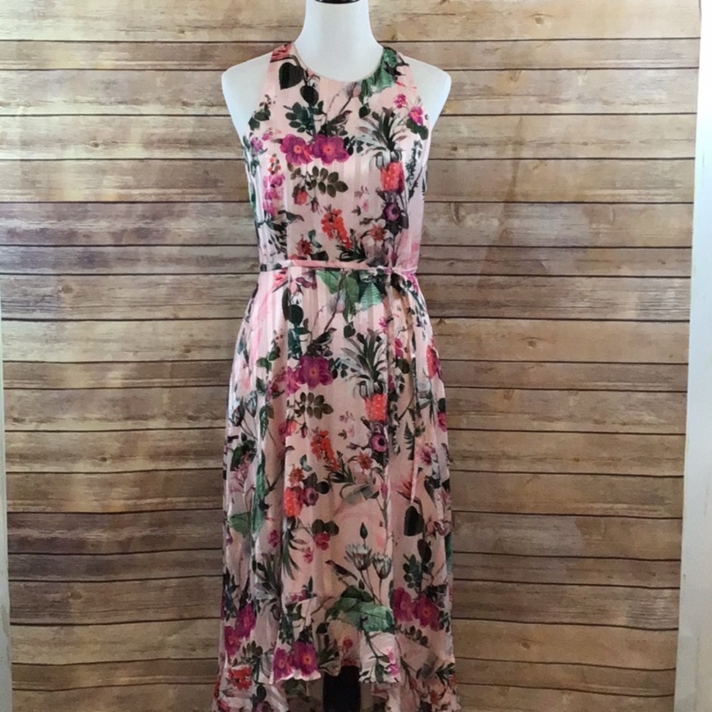Banana Republic Pink and Green Midi Sundress - Picture 1 of 9